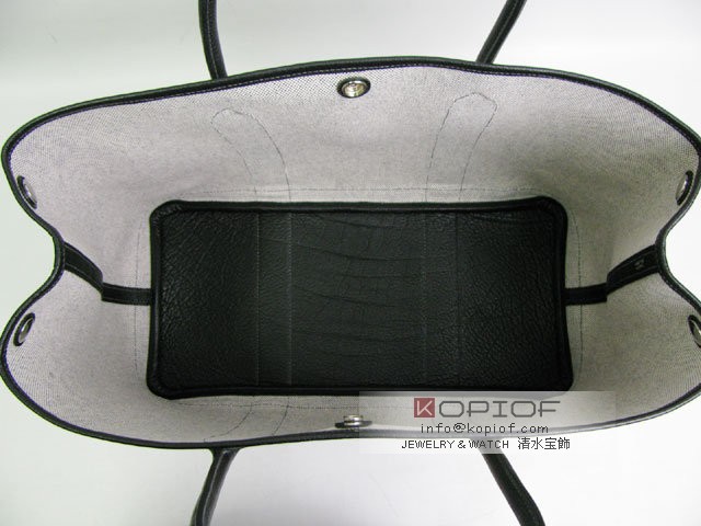 エルメス ガーデン スーパーコピーパーティPMトワルアッシュ-グレー×ブラック(シルバー金具) her010